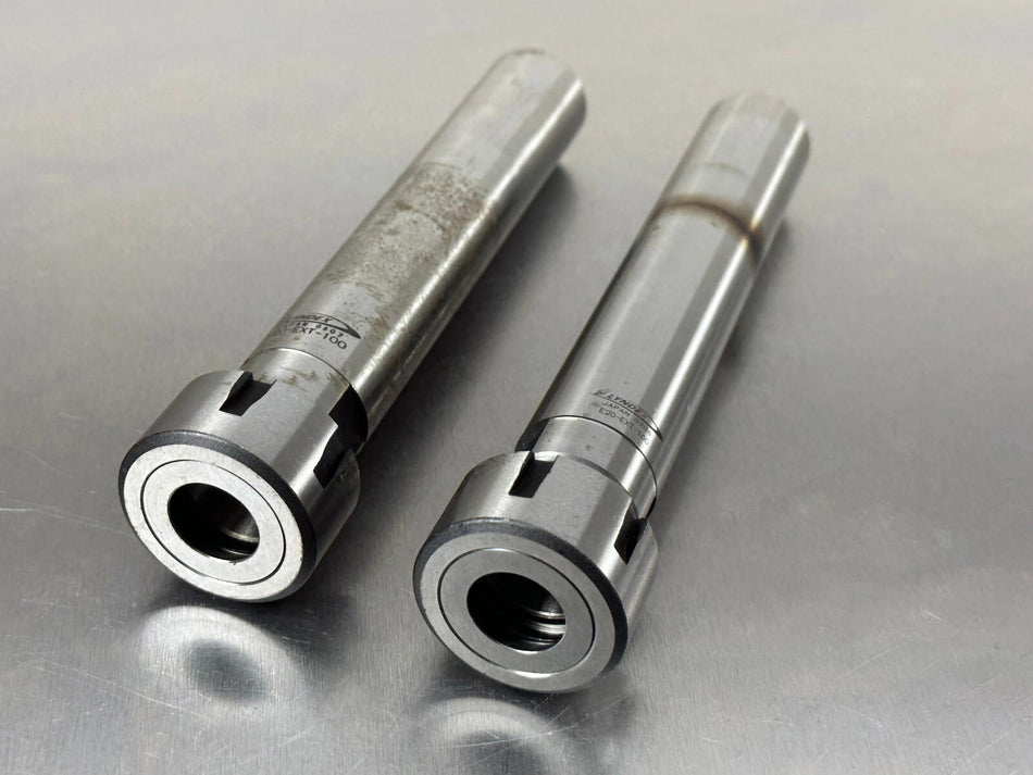 (2) Lyndex ER20 Collet Chuck Extension 1" Shank E20-EXT-100