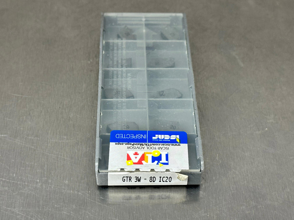 Iscar GTR3W-8D IC20 Carbide Insert Self Grip (Pack of 10)
