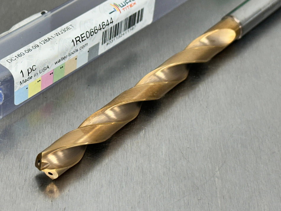 Walter 9.128mm Carbide Drill 8xD Coolant Through DC160-08-09.128A1-WJ30ET