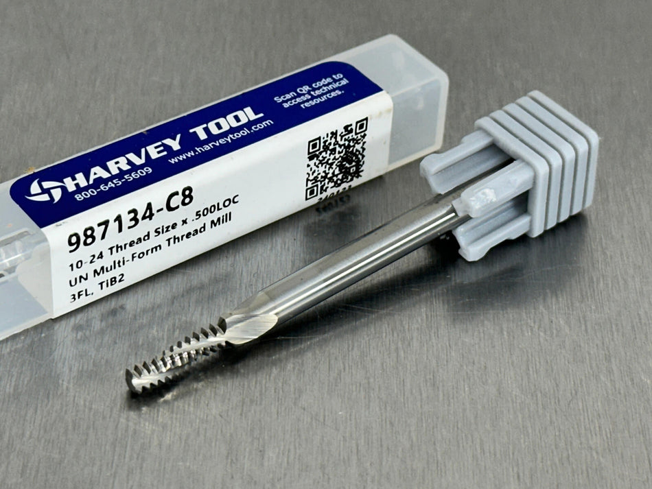 Harvey 10-24 Carbide Thread Mill Multi-Form Milling Cutter 987134-C8