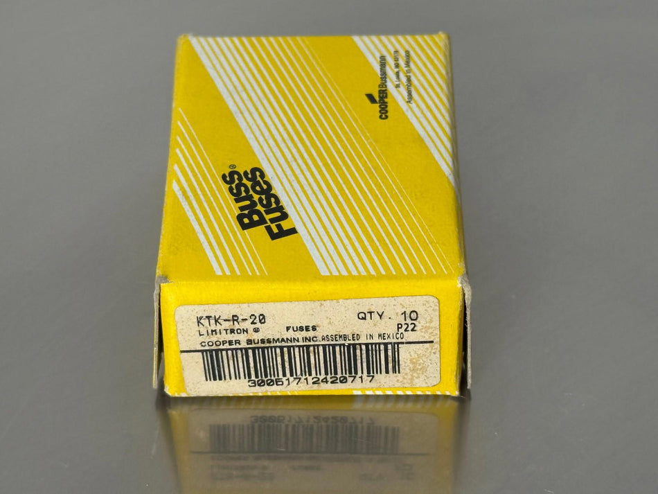 Bussmann KTK-R-20 Fuse 20A Buss Limitron (Box of 10)