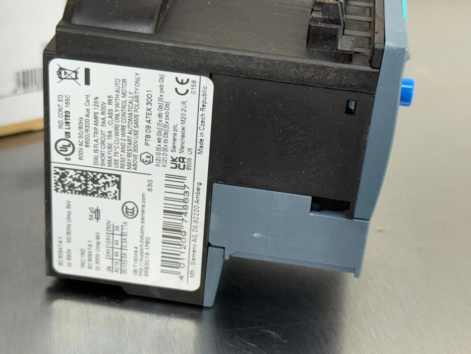 Siemens 3RB3016-1PB0 Overload Relay Sirius