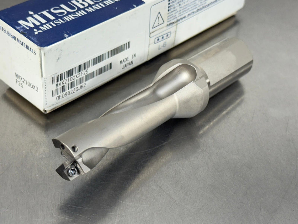 Mitsubishi MVX2100X3F25 Indexable Insert Drill 21mm 3xD MVX