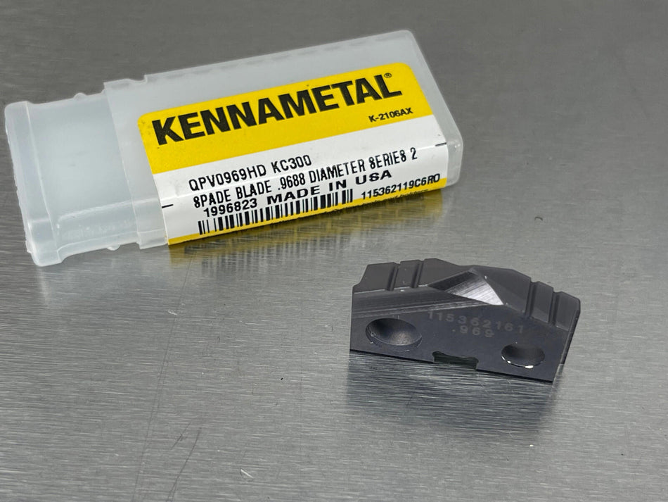 Kennametal .9688" Spade Drill Insert #2 T-A QPV0969HD KC300 1996823