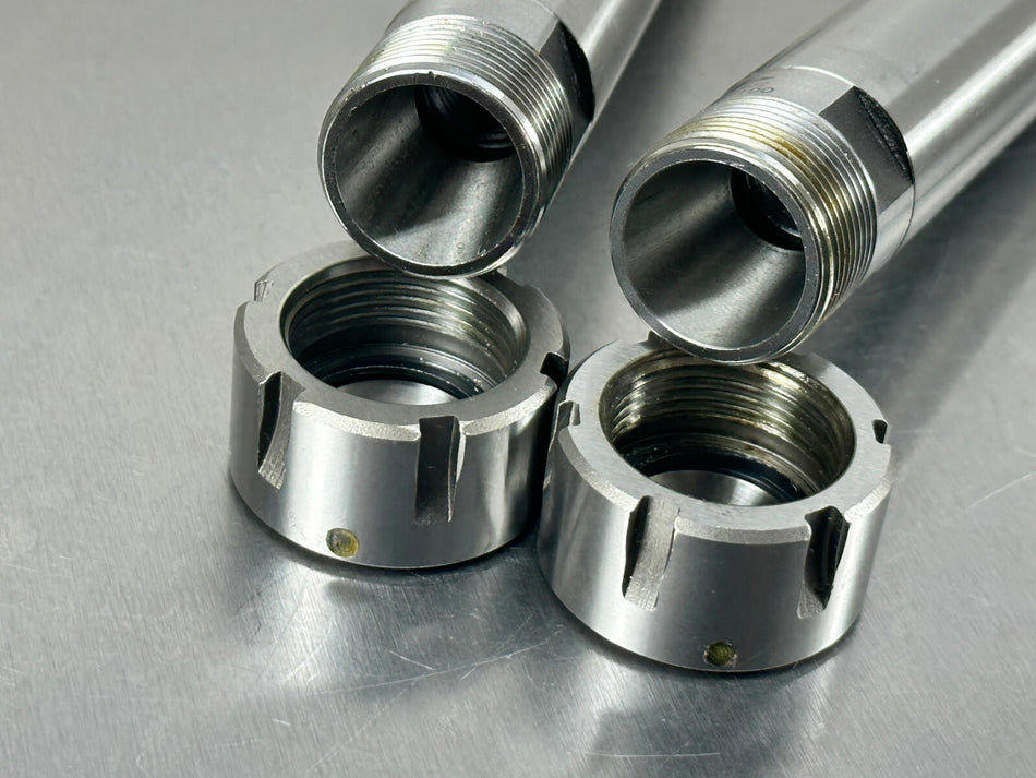 (2) Lyndex ER20 Collet Chuck Extension 1" Shank E20-EXT-100