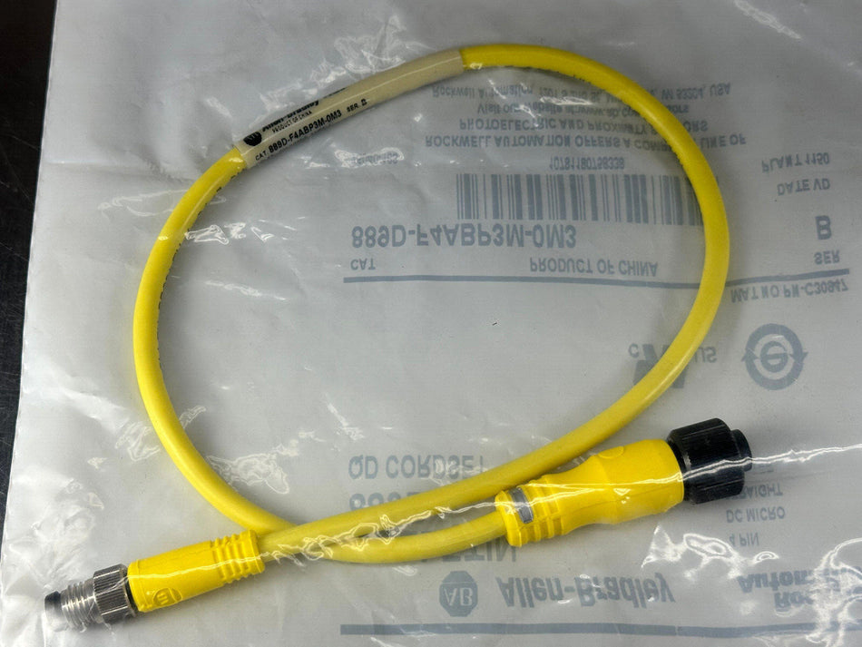 Allen Bradley 889D-F4ABP3M-0M3 Cable Pico Cordset 4-Pin 0.3m