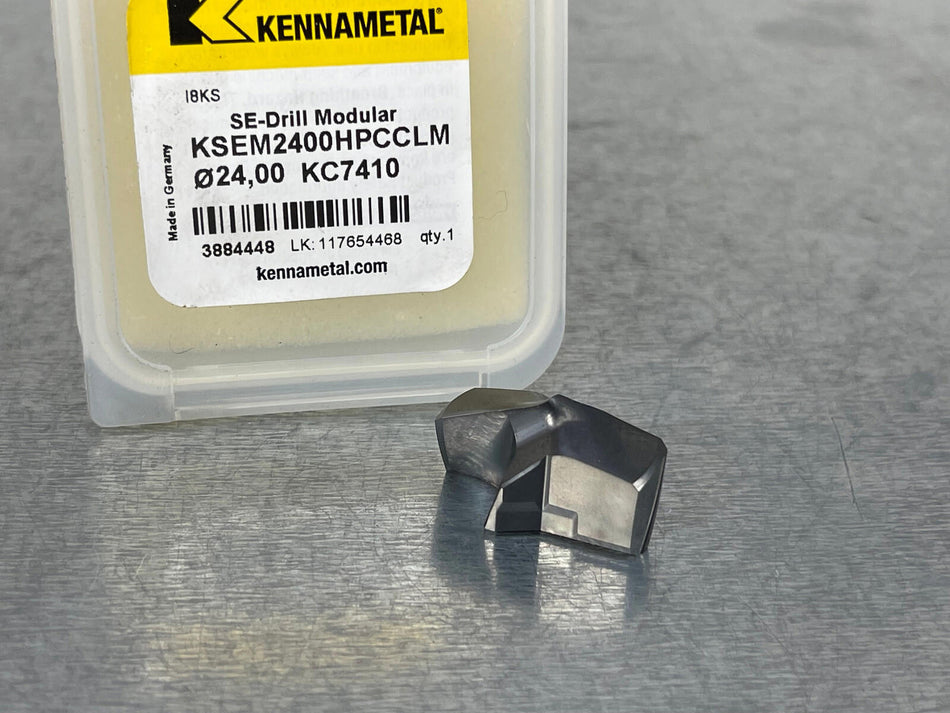 Kennametal KSEM2400HPCCLM KC7410 Carbide Drill Insert 24mm KSEM 3884448