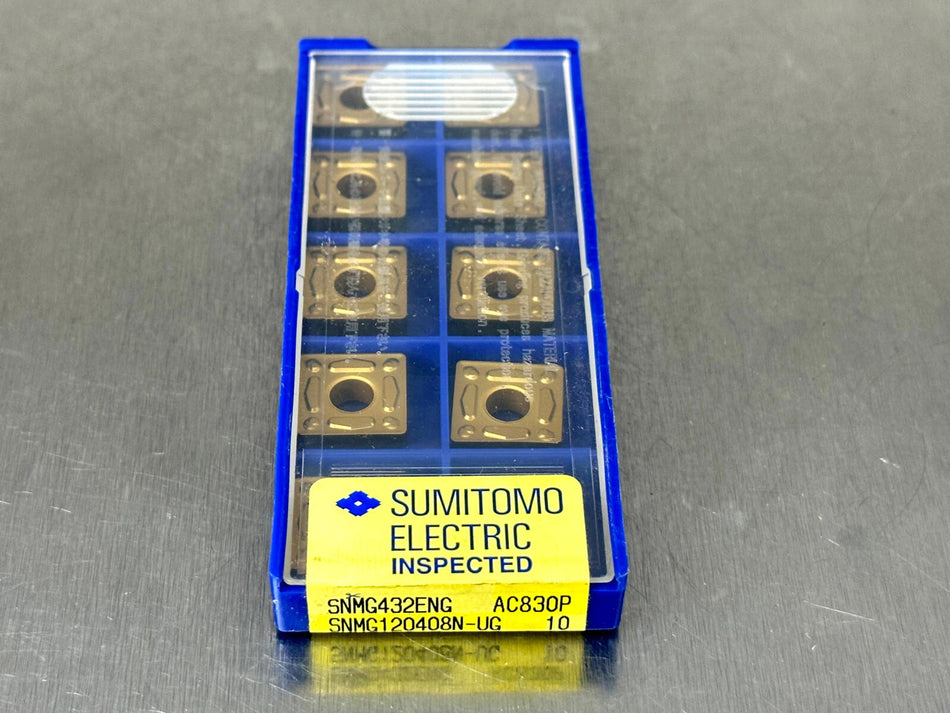 Sumitomo SNMG432ENG AC830P Carbide Inserts SNMG 120408N-UG (Pack of 10)