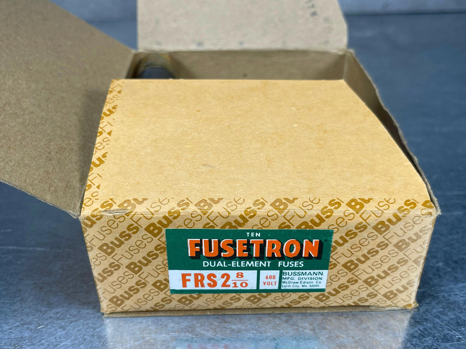(Box of 6) Bussmann FRS 2-8/10 Fuse 600V Fusetron Dual Element Buss FRS28/10