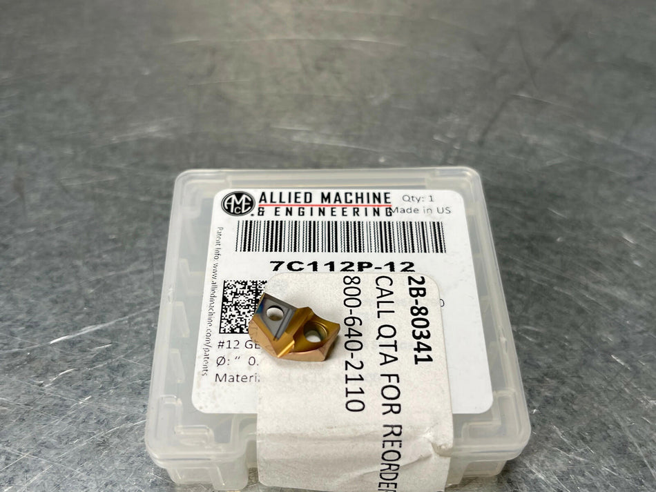 AMEC 12mm Carbide Spade Drill Insert 12 GEN3 XT C1 Gen3Sys 7C112P-12