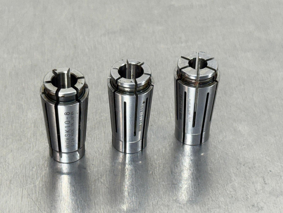 Nikken SK10 Collet SK10-8, SK10-8AC, SK10-6AC (Lot of 3)