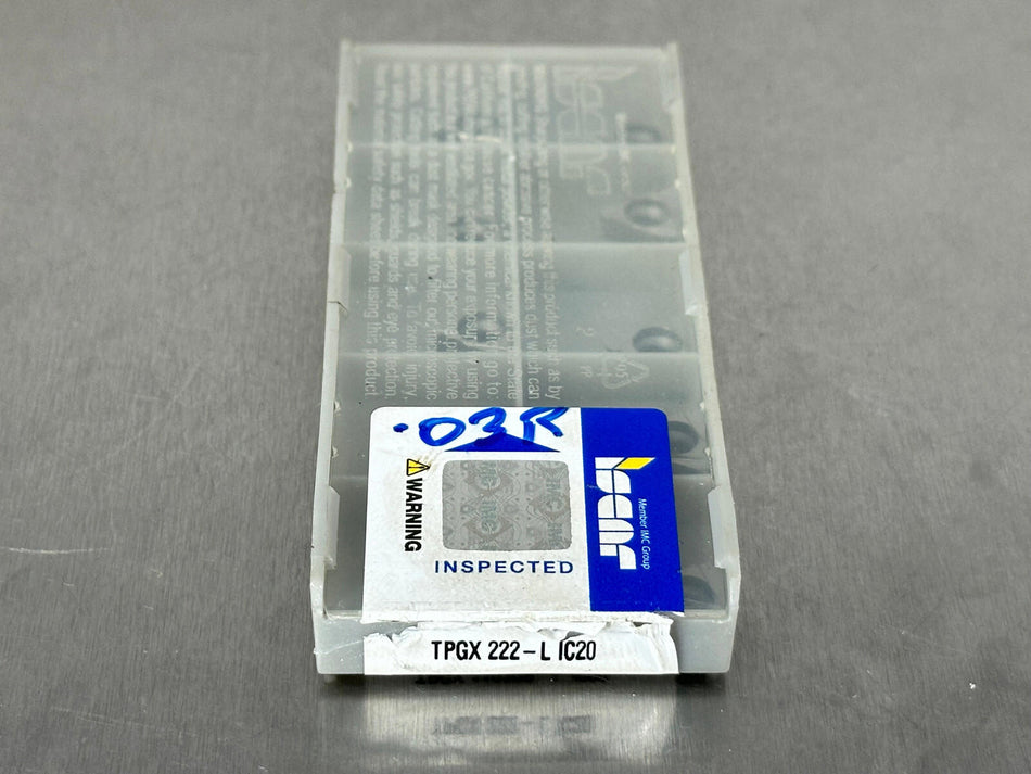 Iscar TPGX 222-L IC20 Carbide Insert 110308-L  (Pack of 10)