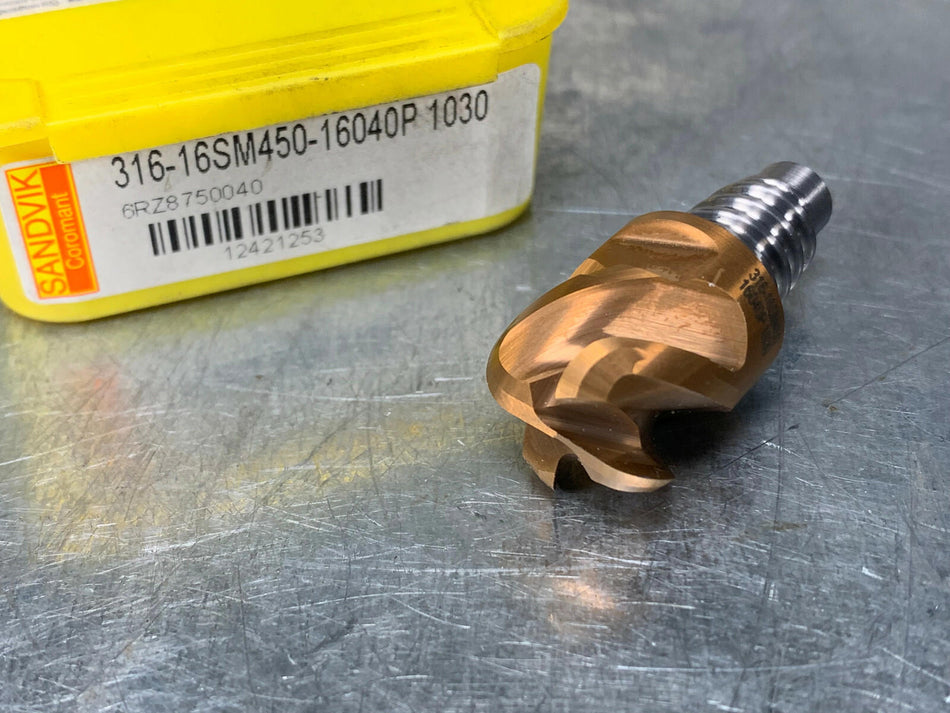 Sandvik 316-16SM450-16040P 1030 Carbide Head 16mm, Milling, CoroMill 316