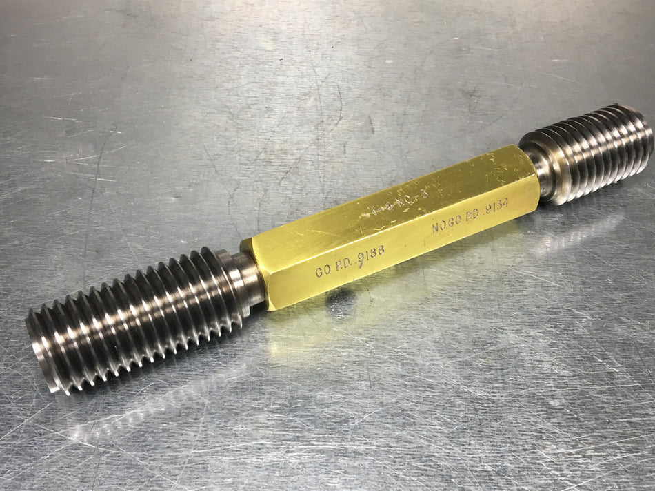 1 - 8 NC-3 Thread Set Plug Gage, Field, GO PD 0.9138 NO GO PD 0.9134
