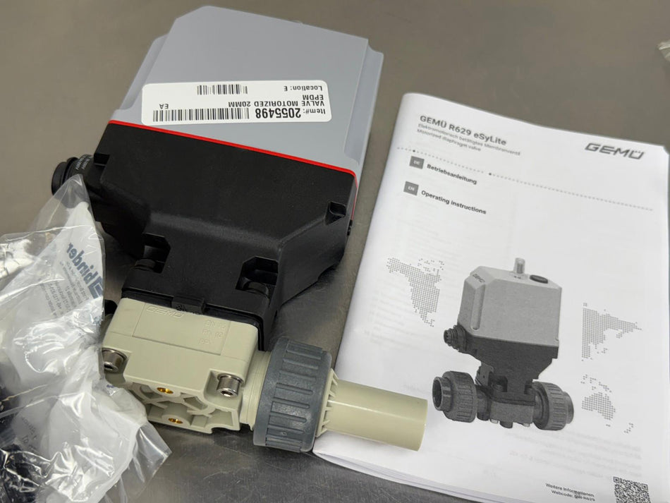 Gemu R629 eSyLite Motorized Diaphragm Valve 15D78 554C1A0 1C, 88773270