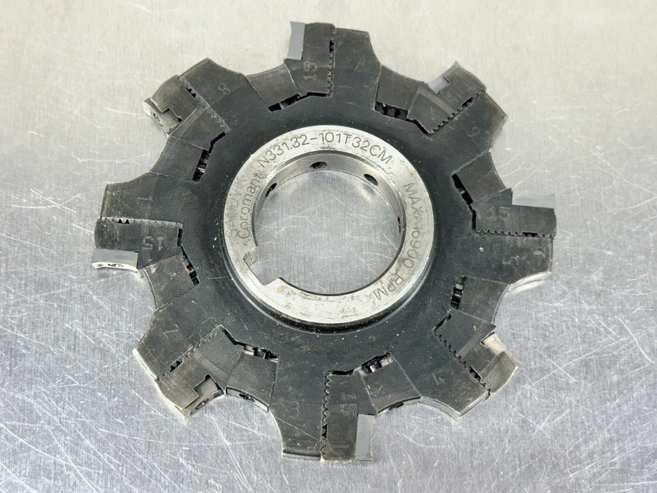 Sandvik 4" Indexable Disc Mill Adjustable Milling 6-8mm N331.32-101T32CM