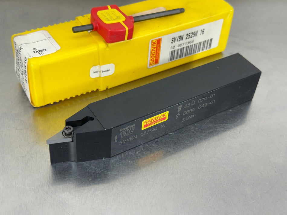 Sandvik SVVBN 2525M 16 Indexable Tool Holder Turning VBMT Insert 25mm