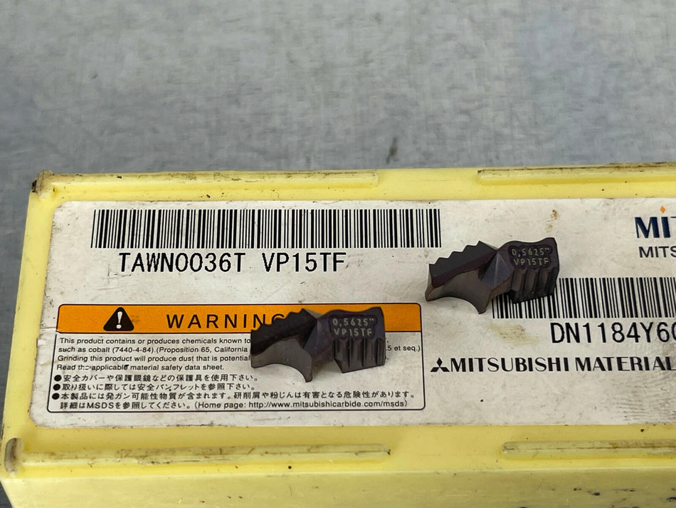 Mitsubishi TAWNH003T VP15TF Carbide Drill Insert Tip .5625 (Pack of 2)