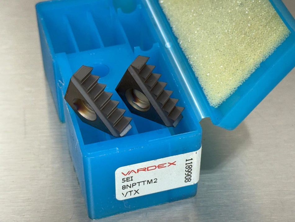Vardex 5EI 8NPT TM2 VTX Carbide Insert Threading (Pack of 2)
