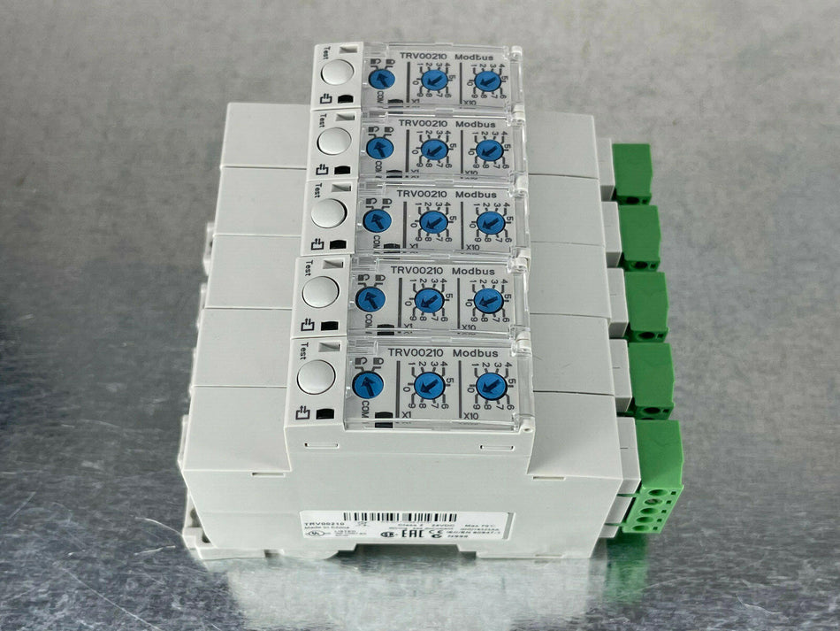 (5) Schneider TRV00210 Modbus SL Communication Interface Module  24 V DC