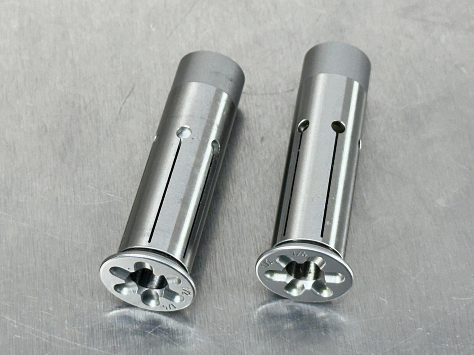 (2) Schunk 1/2" OD x 1 4 ID Intermediate Sleeve Chuck Collet GZB-S 224378