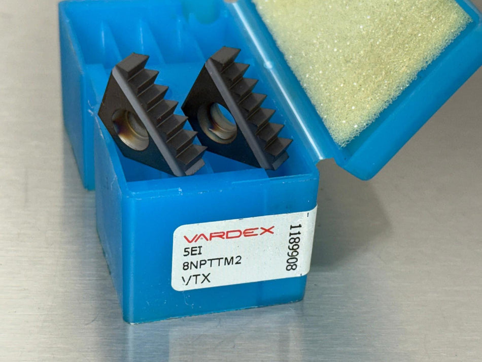 Vardex 5EI 8NPT TM2 VTX Carbide Insert Threading (Pack of 2)