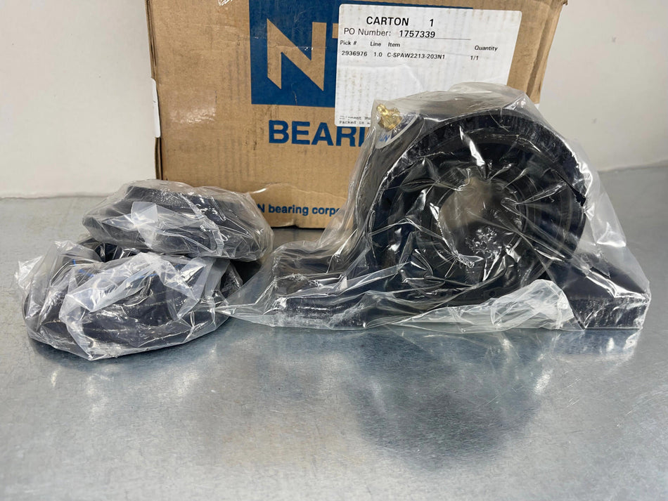 NTN C-SPAW2213-203N1 Pillow Block Roller Bearing Unit 2-3/16" Bore