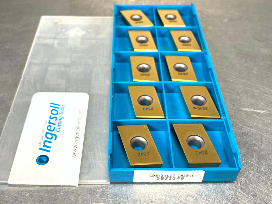 Ingersoll CDE 434L07 IN2540 Carbide Insert (Pack of 10)