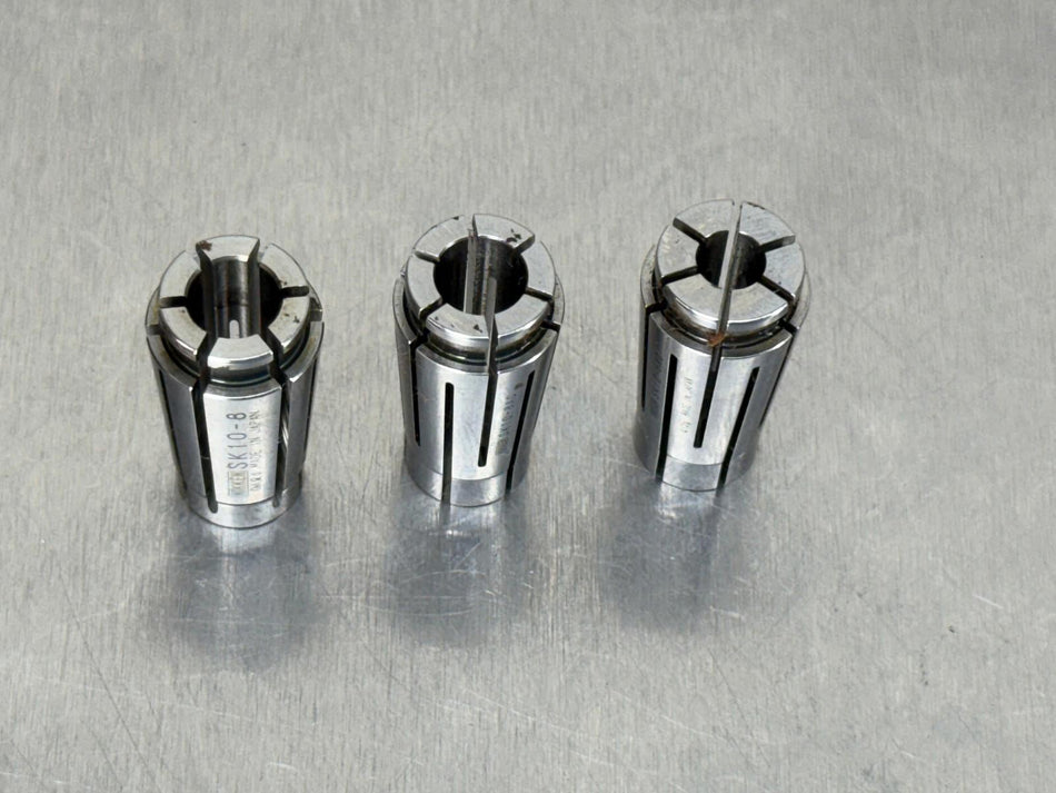 Nikken SK10 Collet SK10-8, SK10-8AC, SK10-6AC (Lot of 3)
