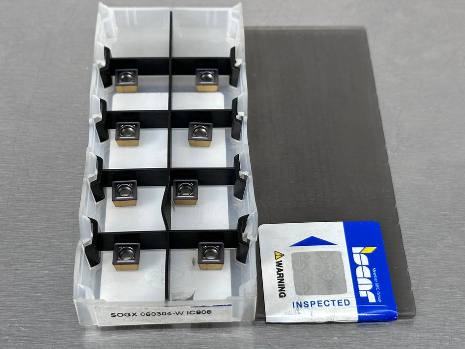 Iscar SOGX 060304-W IC808 Carbide Insert Drill (Pack of 8)