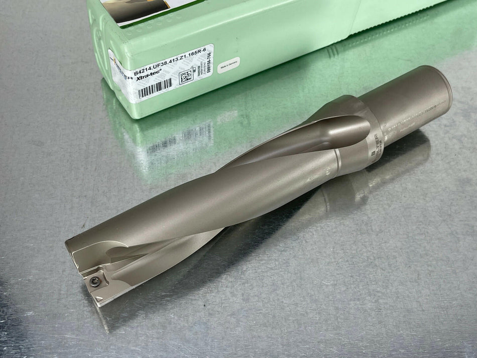 Walter 1.625" Indexable Insert Drill 1-5/8 4xD Xtra-Tec B4214.UF38.413.Z1.165R-6