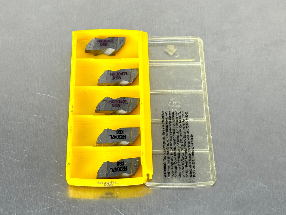 Kennametal NR3047L KC68 Carbide Insert Top Notch (Pack of 5)
