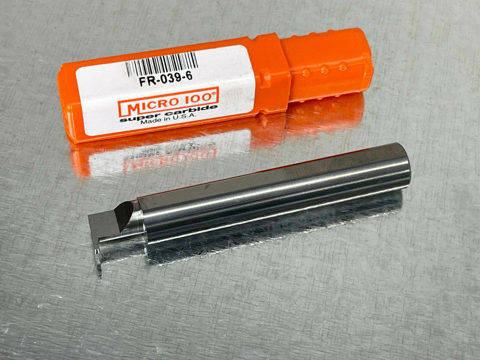 Micro 100 FR-039-6 Carbide Boring Bar Grooving Full Radius