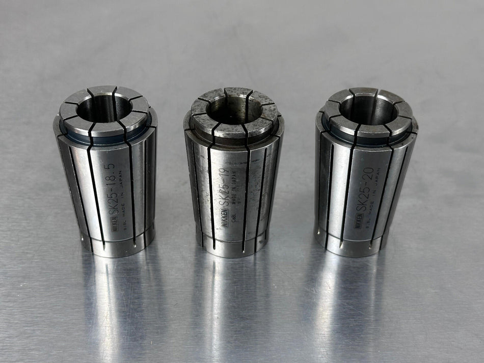(3) Nikken SK25 Collets 18.5mm, 19mm, 20mm