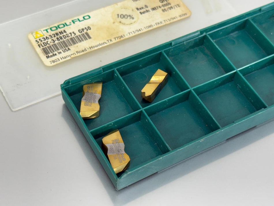 Tool-Flo FLDC-3-8RDR75 GP50 Carbide Insert Threading (Pack of 3)