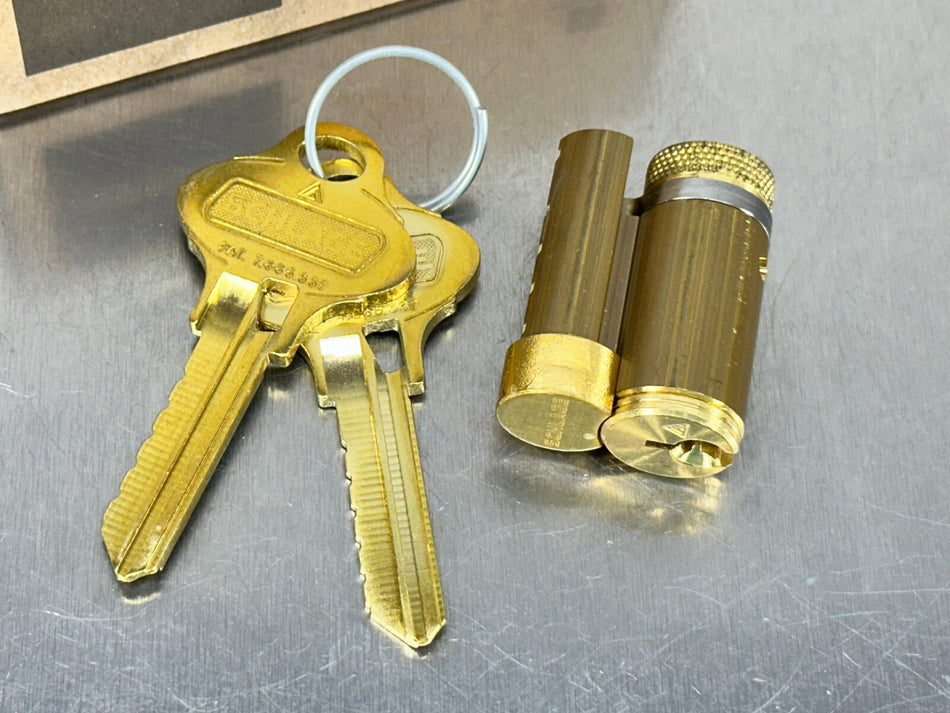 Schlage 23-030 Interchangeable Core 606 Satin Brass w/ Keys Removable FSIC S145