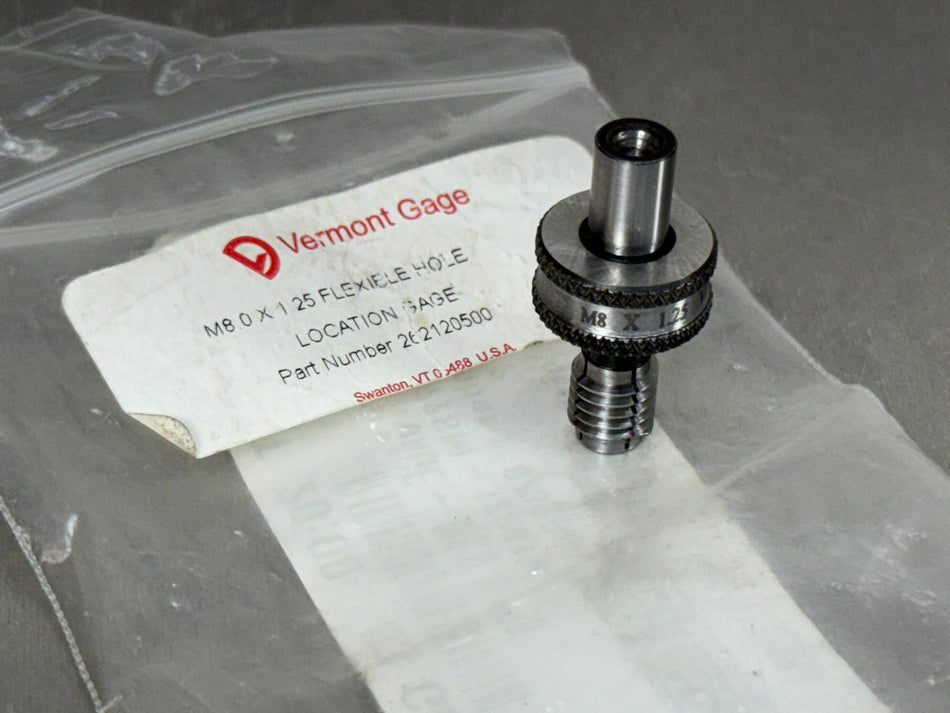 Vermont M8 x 1.25 Tapped Hole Location Gage Inspection Setup 262120500