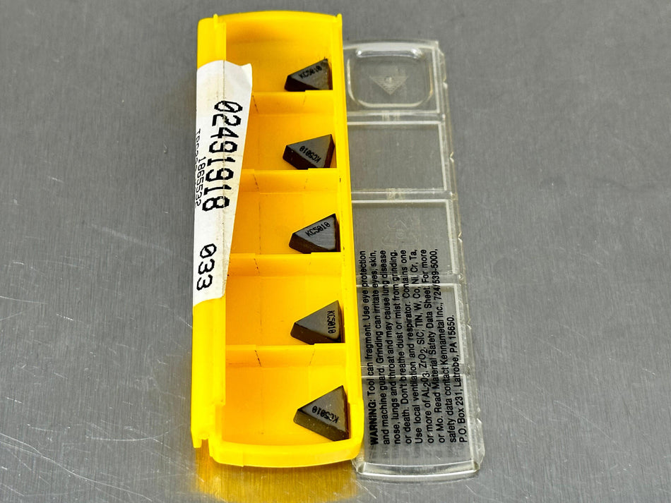 Kennametal TPG 222 KC5010 Carbide Insert TPGN 110308 (5 pieces)