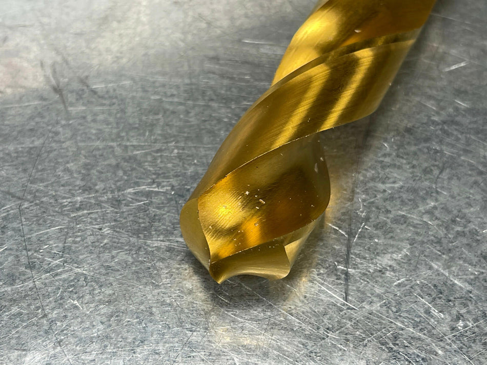 Cleveland 25.5mm Drill HSS, TiN Coated, 6-1/4" OAL