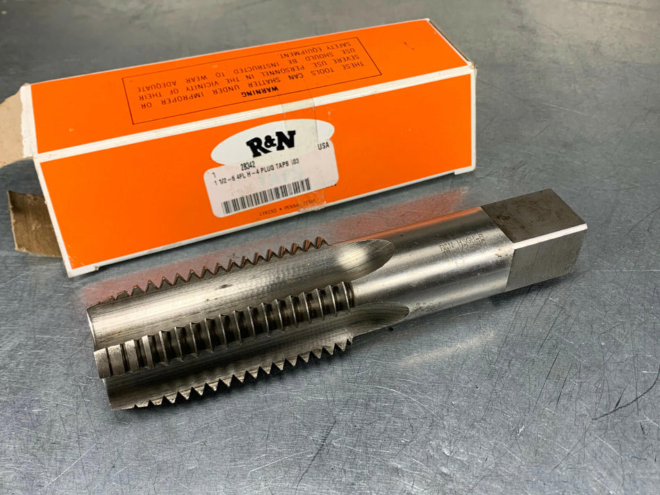 R&N 1 1/2-6 H6 Plug Tap 4FL High Speed Ground 28342