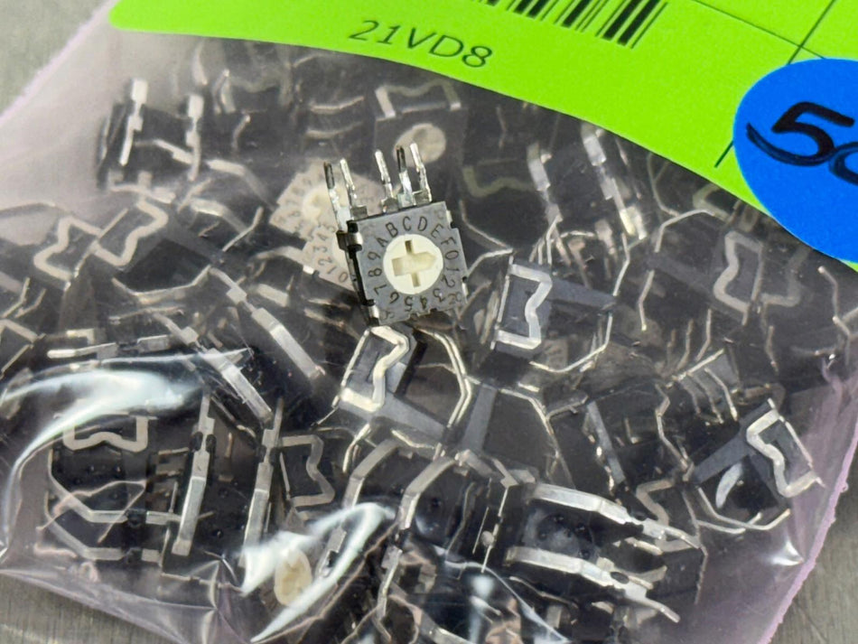 C&K Components RTE1600V44 Coded Rotary Switch DIP HEX 0.1A 30V (Qty 50)