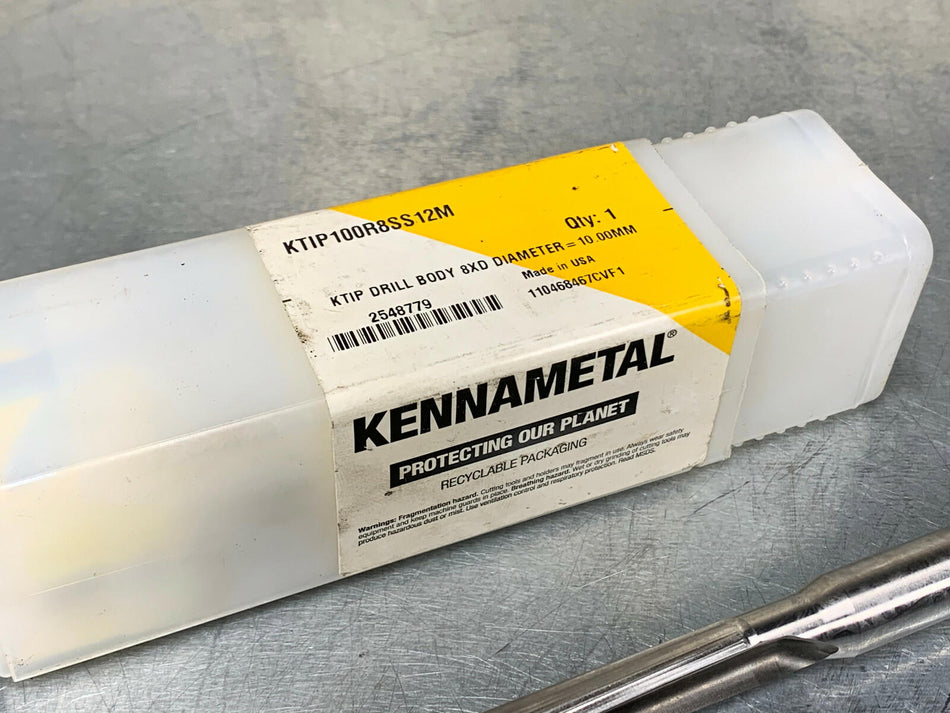 Kennametal 10mm KTIP Indexable Drill Body KTIP100R8SS12M KenTIP 8xD 2548779