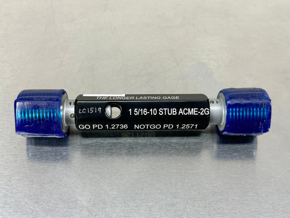 Hemco 1 5/16-10 STUB ACME 2G Thread Gage Set Plug GO / NOGO 1 5/16 10