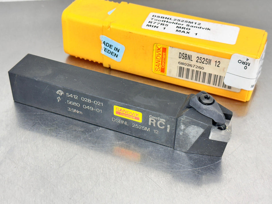 Sandvik DSBNL 2525M 12 Indexable Lathe Tool Holder Turning SNMG Insert