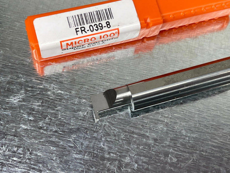 Micro 100 FR-039-8 Carbide Boring Bar Grooving Full Radius