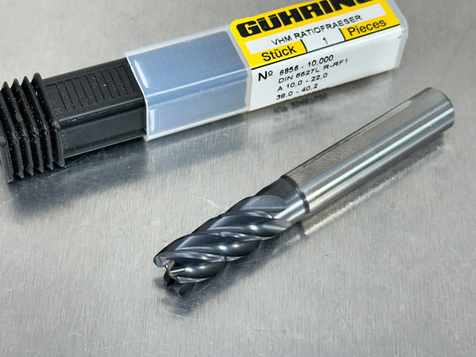 Guhring 10mm Carbide End Mill 6856 Series RF 100 5F 9068560100000