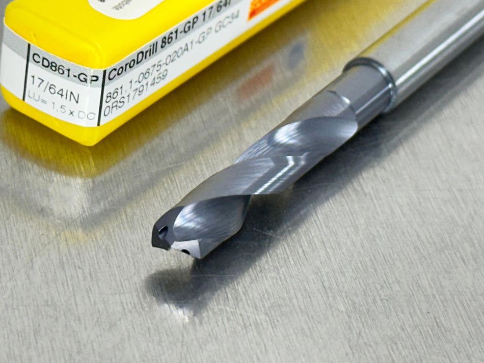 Sandvik 6.75mm Solid Carbide Drill Coolant Through 861.1-0675-020A1-GP GC34