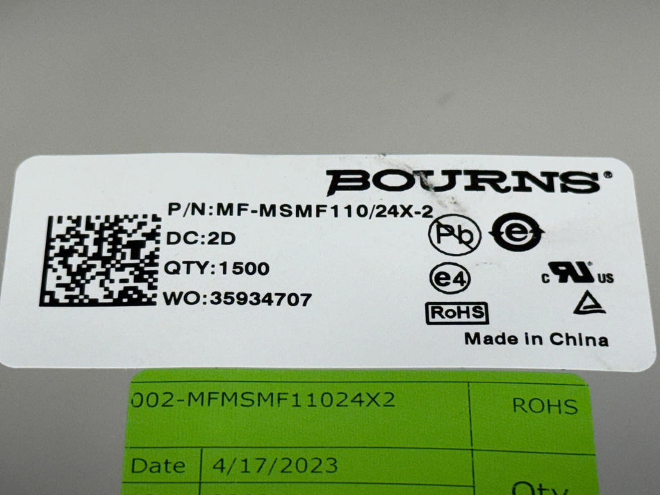 Bourns MF-LSMF110/24X-2 Polymeric PTC Resettable Fuse 24V 1.1A (Qty 1500)