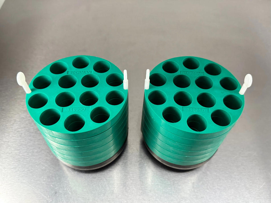 Beckman Coulter 349950 Rotor Bucket Tube Adatper 6 Disc Green (Set of 2)