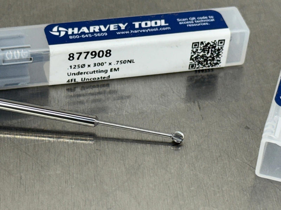 Harvey 1/8" Undercutting Carbide End Mill 300° 833908